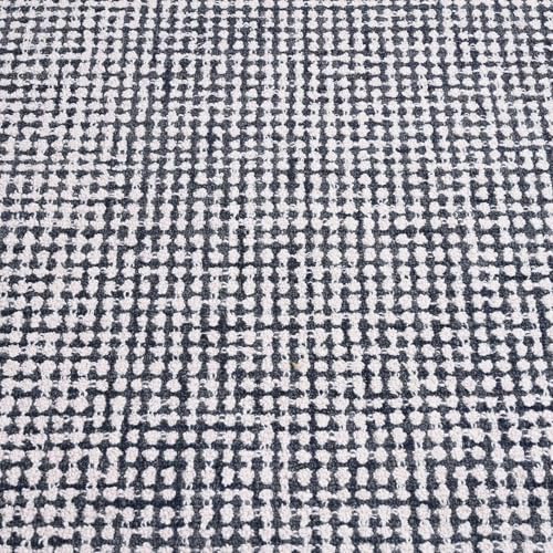 Image of Hand-Tufted 100% Wool Pile Area Rug - Geometric Textured Grid Check Pattern - Thick and Durable Floor Carpet for Bedroom, Living Room, Kids Room, and Dining Area (Charcoal Gray, 8' x 10')
