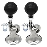 2 Pack Bugle Horn, Coolrunner Retro Clown Horn, Kids Bike Horn, Classic Vintage Metal Twist Loudspeaker Siren Hooter Snail Air Horn for Vehicles Bicycles Golf Cart