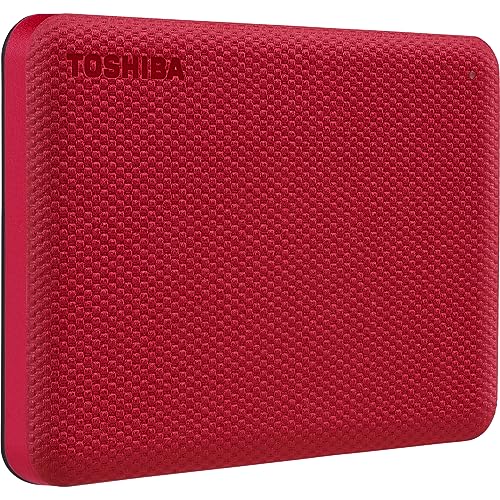 東芝 Canvio Advance 4To 2.5p レッド 4000GB USB 3.2 外付けハードドライブ