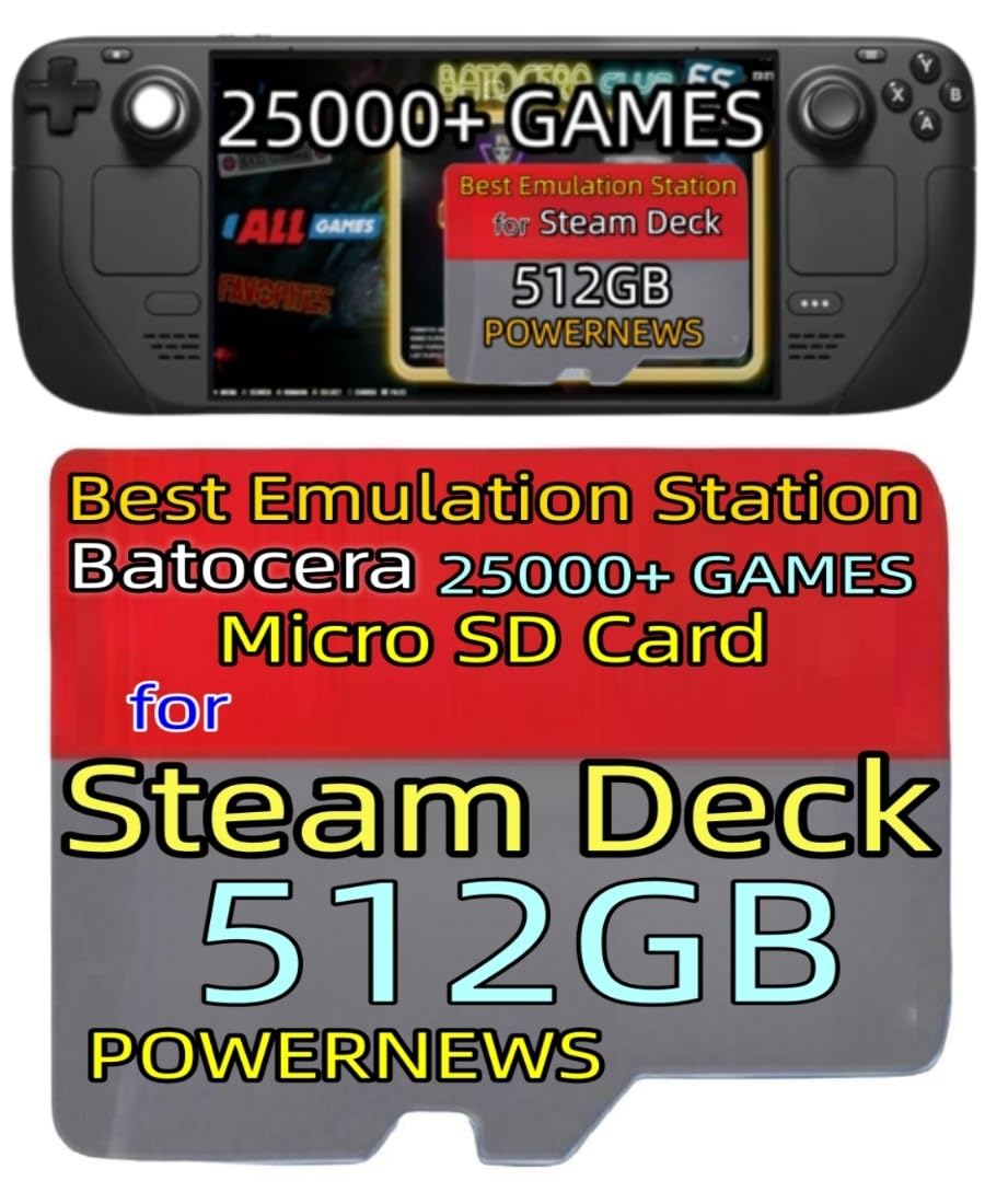 Buy Batocera Game Card System for Steam Deck, 512GB Micro SD Card Retro