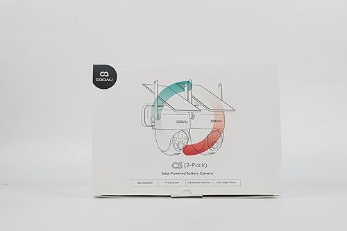 Miniatura 10 de COOAU Cámaras para seguridad del hogar, cámaras de seguridad solar 2K 360 inalámbricas para exteriores, recargable con poca luz, fácil de instalar,