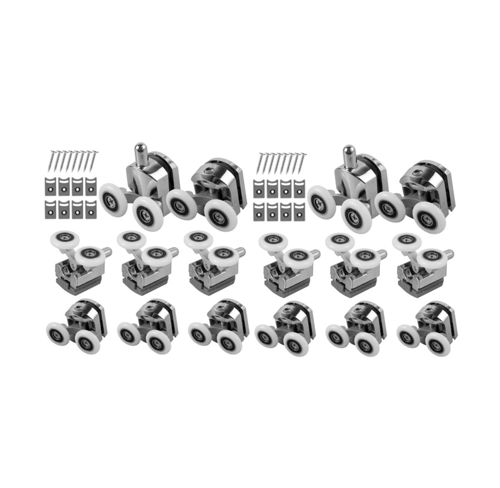 8 szt. 23 mm aluminiowe górne rolki do drzwi prysznicowych koło pasowe łazienkowe przesuwne szklane koła do drzwi przesuwnych rolki do łazienki (16 szt.)