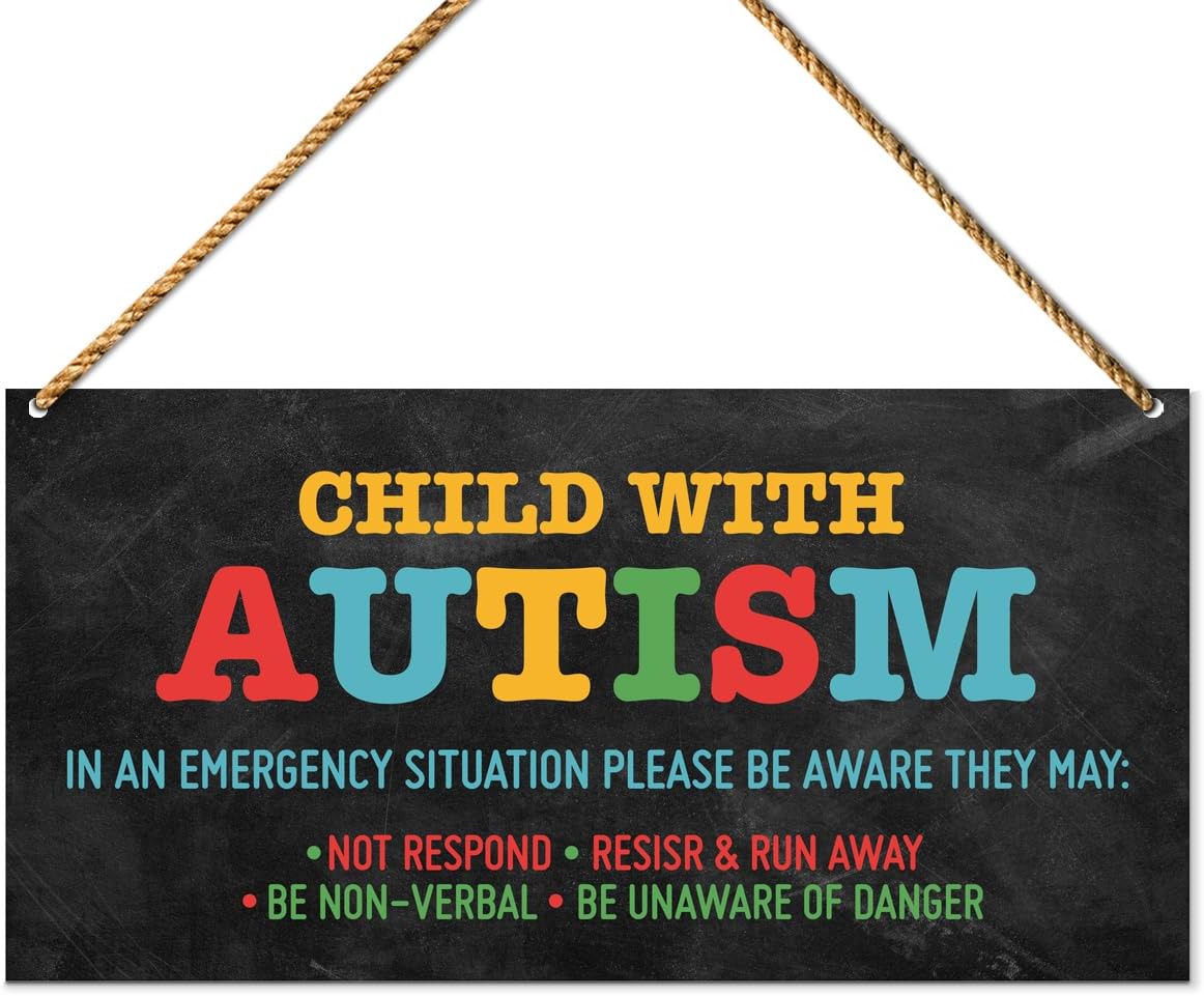 Amazon.com: Autism Awareness Wood Sign Decor, Autism Awareness Sign