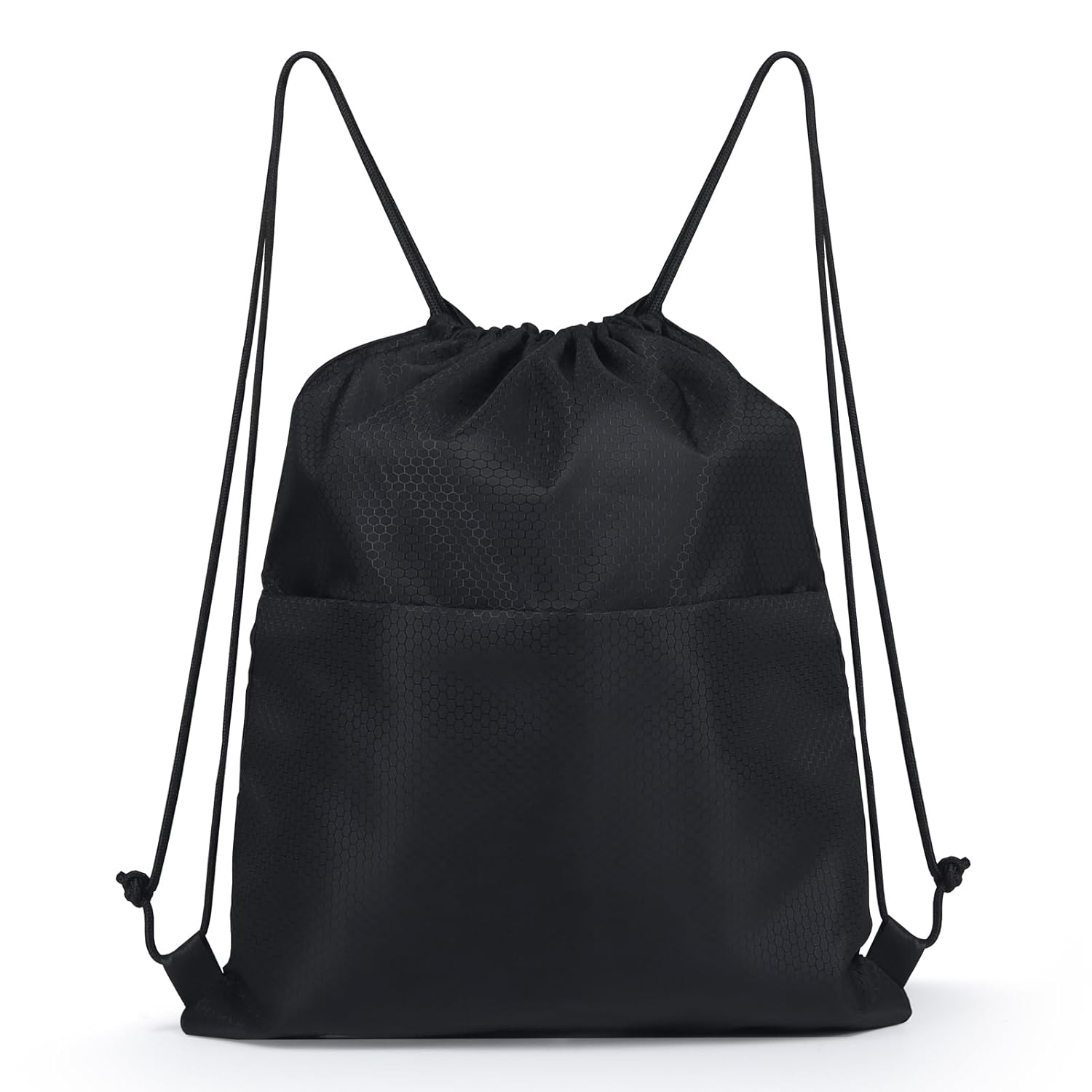 Moyad Drawstring Backpack Gym Bag for Men Women Lightweight Swim Bag with Front Zipper Pocket for Sports Beach
