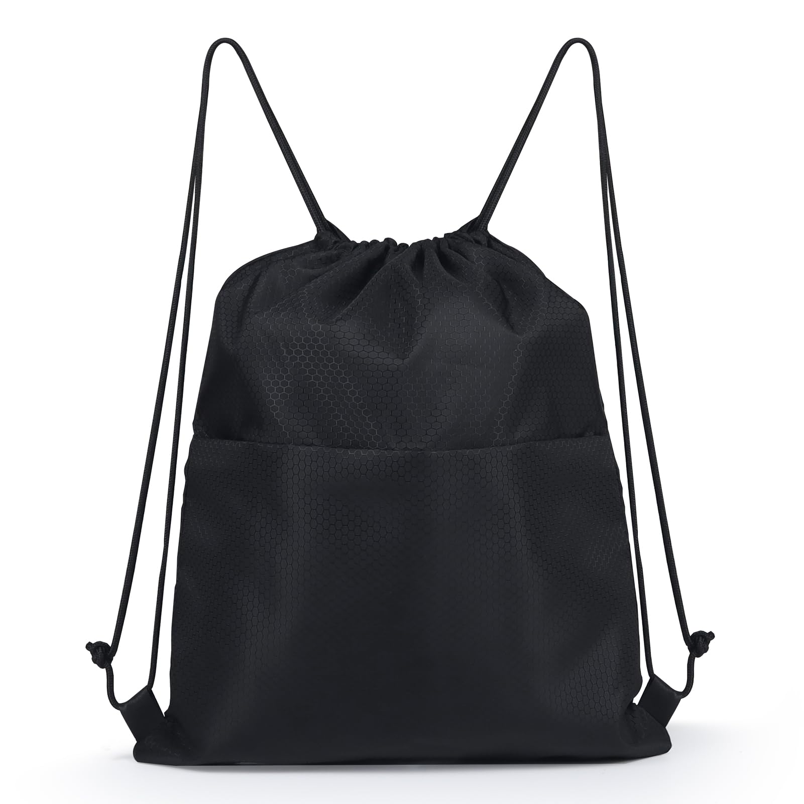 Moyad Drawstring Backpack Gym Bag for Men Women Lightweight Swim Bag with Front Zipper Pocket for Sports Beach