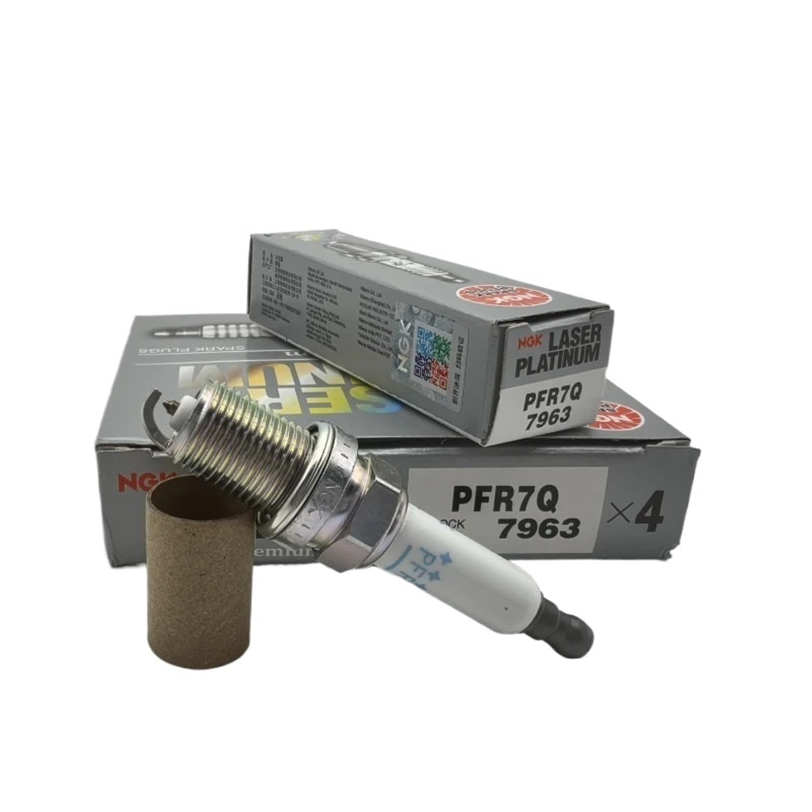 Amazon.com: 4Pcs Laser NGK Dual Platinuim Spark Plugs PFR7Q 7963