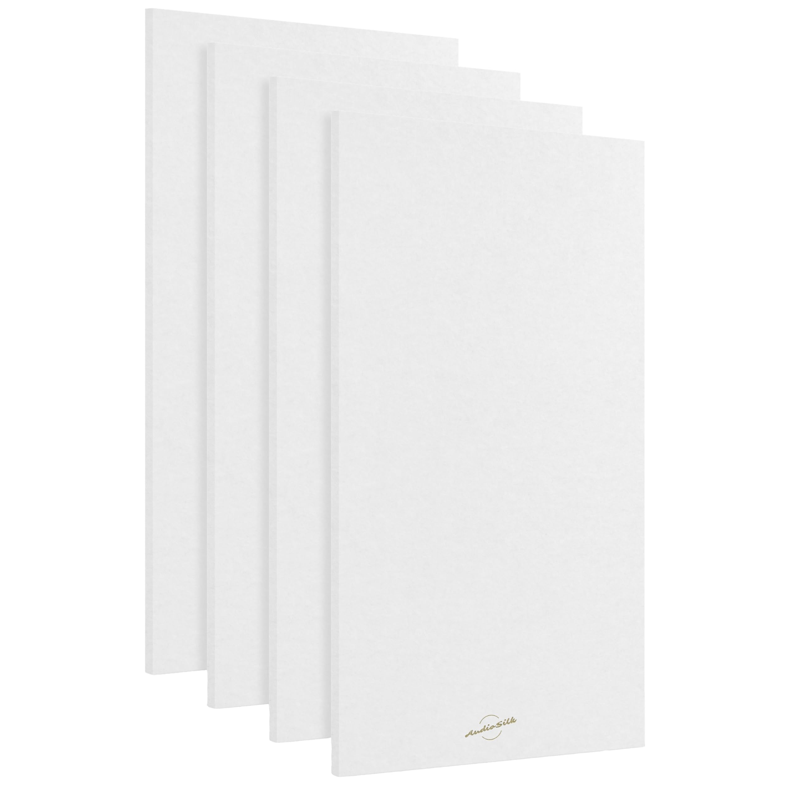 AudioSilk Acoustic Panels, 4 Pack ROOM KIT, Large, 116 x 58cm, Pure White
