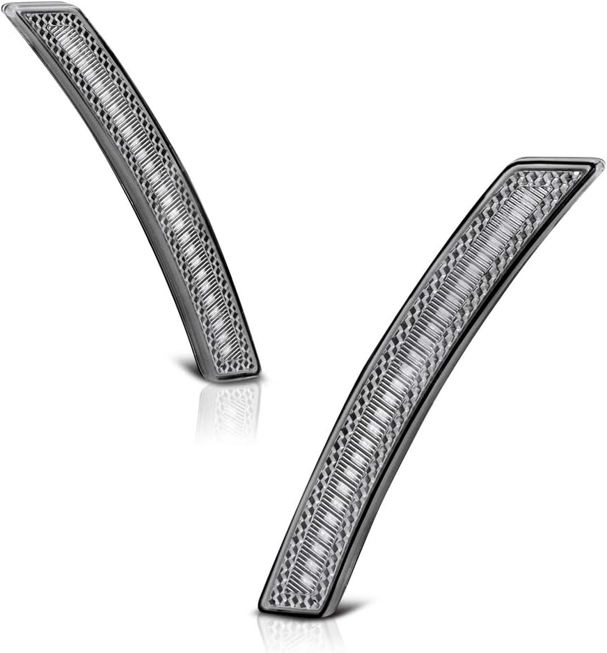 VIPMOTOZ Front Wheel Arch Full LED Red Lens Side Marker Light Lamp Assembly Replacement Pair For Mini Cooper R55 R56 R57 R58 R59 R60 R61, Driver & Passenger Side