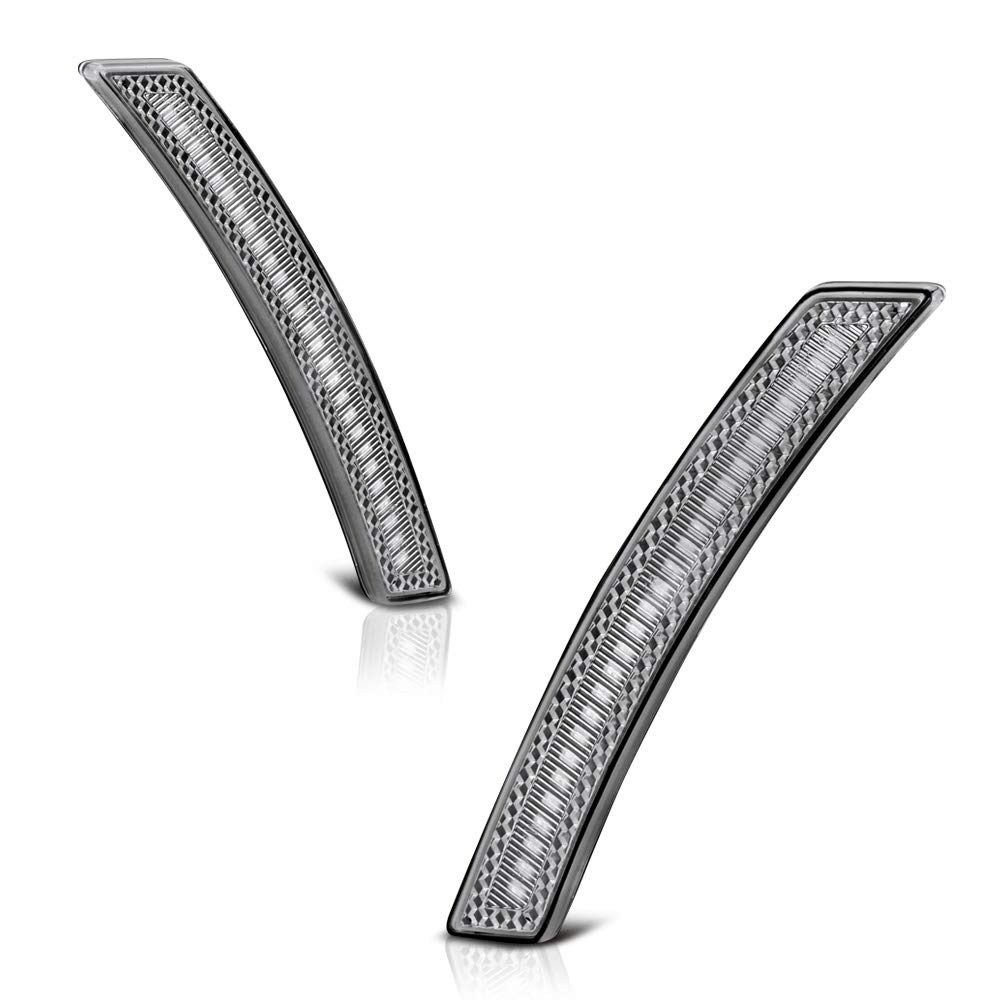 VIPMOTOZ Front Wheel Arch Full LED Red Lens Side Marker Light Lamp Assembly Replacement Pair For Mini Cooper R55 R56 R57 R58 R59 R60 R61, Driver & Passenger Side