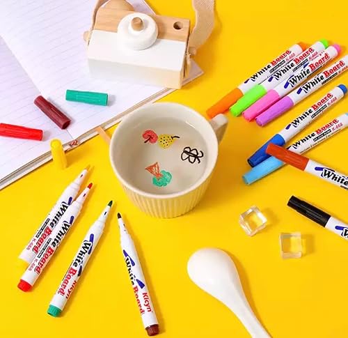 Miniatura 2 de Juego de bolígrafos mágicos de pintura de agua 13 piezas 12 marcadores 1 cuchara de cerámica Juego de pintura de tinta flotante mágica para niños