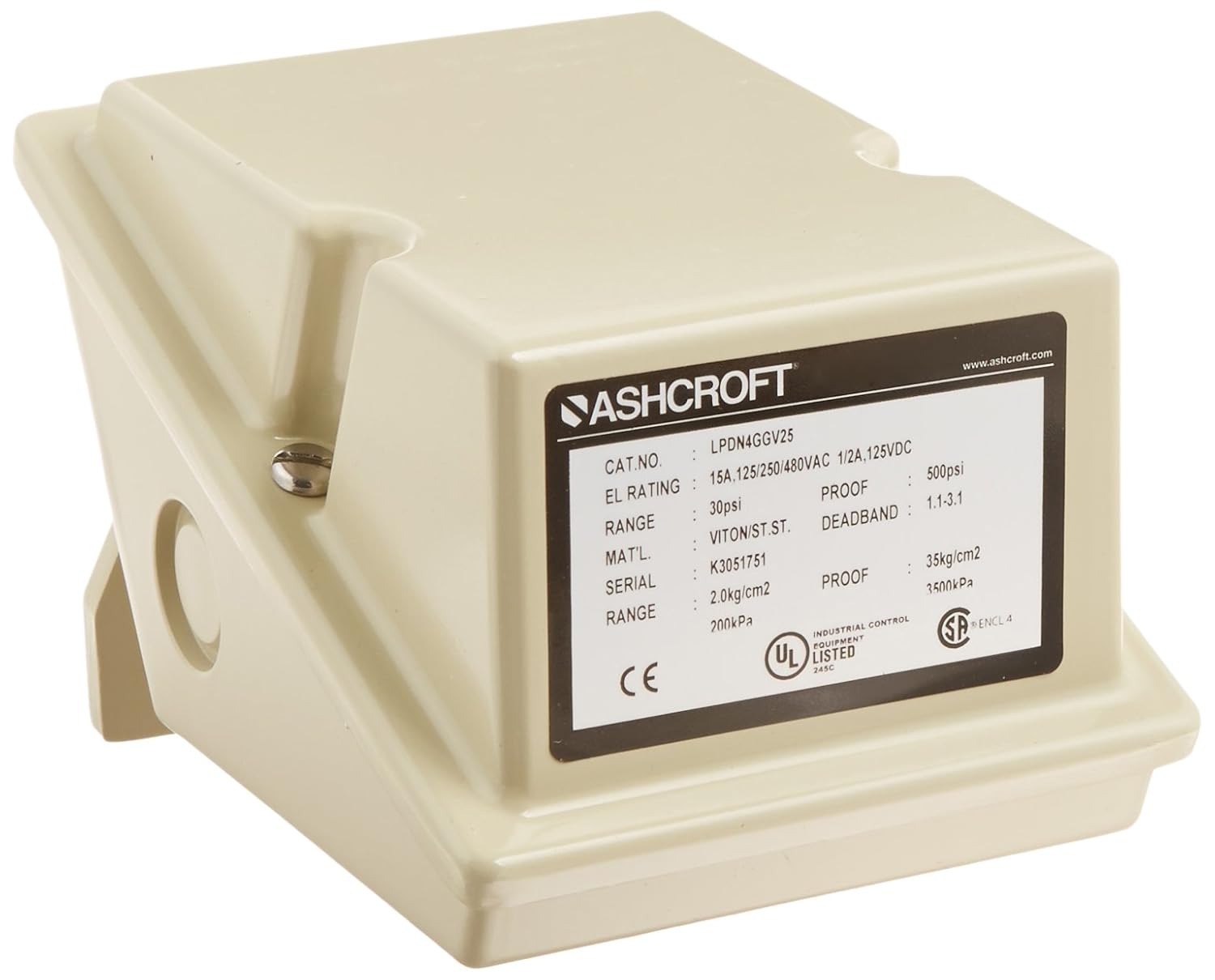 Ashcroft Series L Epoxy Coated Die Cast Aluminum Industrial Pressure