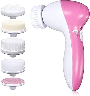 فرشاة العناية بالجمال 5 في 1 الكهربائية البلاستيكية الصغيرة متعددة الوظائف من ماكس هوم، لتنظيف عميق للوجه وغسل الوجه واليدين والقدمين وتقشير البشرة