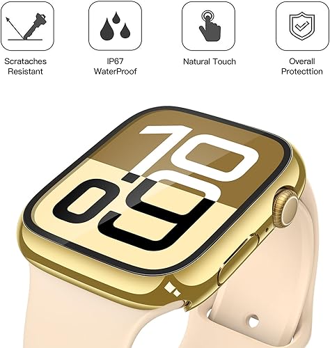 Miniatura 74 de Misxi [Paquete de 2] - Funda impermeable con botón para Apple Watch Series 6, SE, Series 5, Series 4 de 40 mm, funda protectora anticaídas de 1