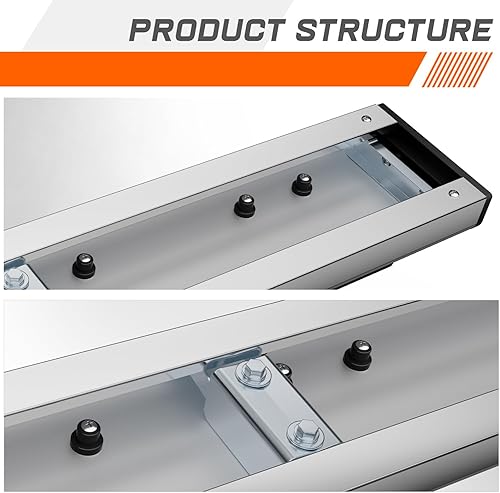 Miniatura 8 de PM PERFORMOTOR Estribos laterales de acero inoxidable de 6.7 pulgadas, barras Nerf compatibles con Chevy SilveradoGMC Sierra Extended Cab 07-19 Par