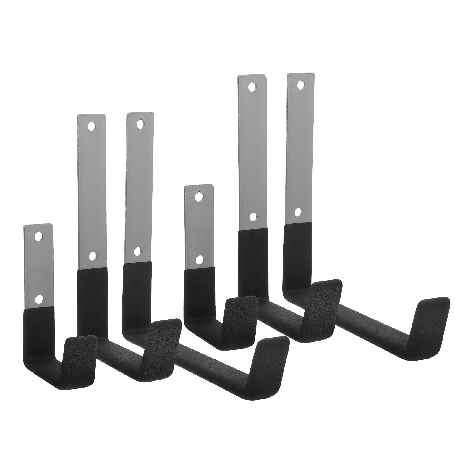ULTECHNOVO Ganchos de Pared para Garaje de Acero Resistentes Recubrimiento Antideslizante para Colgar Bicicletas y Cables, Paquete de 6 Piezas para Paredes de Drywall