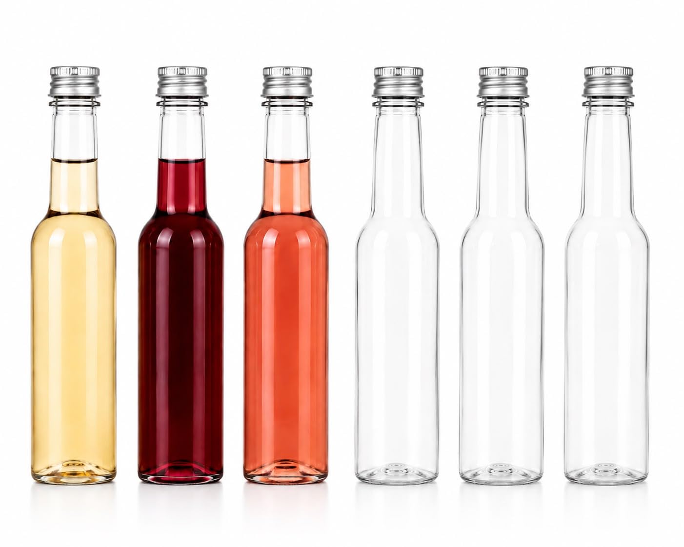 150ml Clear PET Plastic Bottle with Aluminum Screw Cap 6pcs | BPA Free Leak Proof Reusable Small Bottle for Juice, Oil, Party Favors & Gifts | Transparent | Lightweight for Home,Travel & Business-image-35