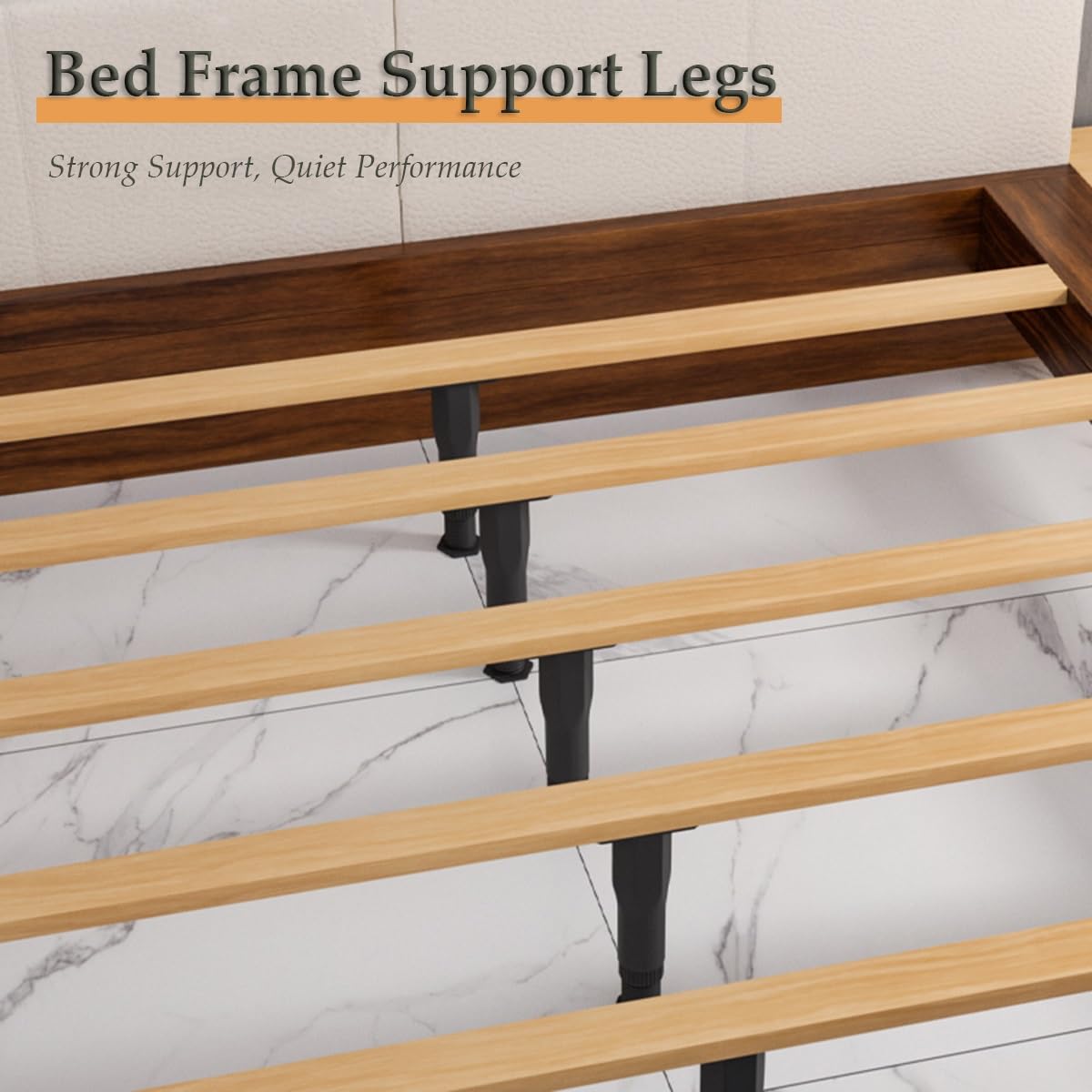 Gambe di Supporto per Letto Regolabili, Gambe per Telaio del Letto Pesanti, Piedini di Ricambio per Doghe Centrali, Piedi Rete per Mobili/Divano/Cassettiera(50-Pack,9-15in)