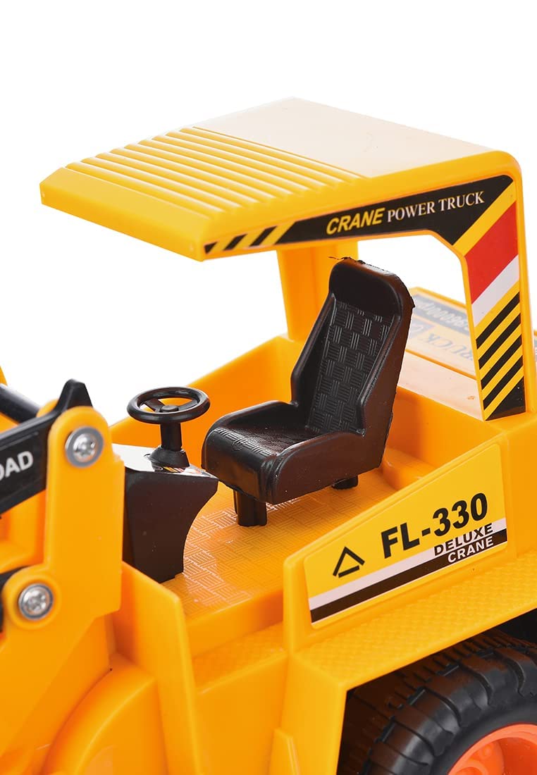 VELOCIOUS Toy Remote Control Battery Operated Plastic Truck Toy for Kids Yellow 4