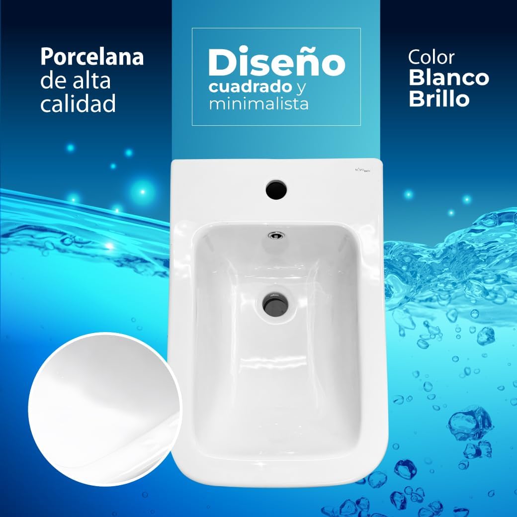 Inodoro Completo + Bidé a Juego. Incluye Cisterna y Tapa Amortiguada. Porcelana Blanca Esmaltada. Sistema Rimless Antibacterias