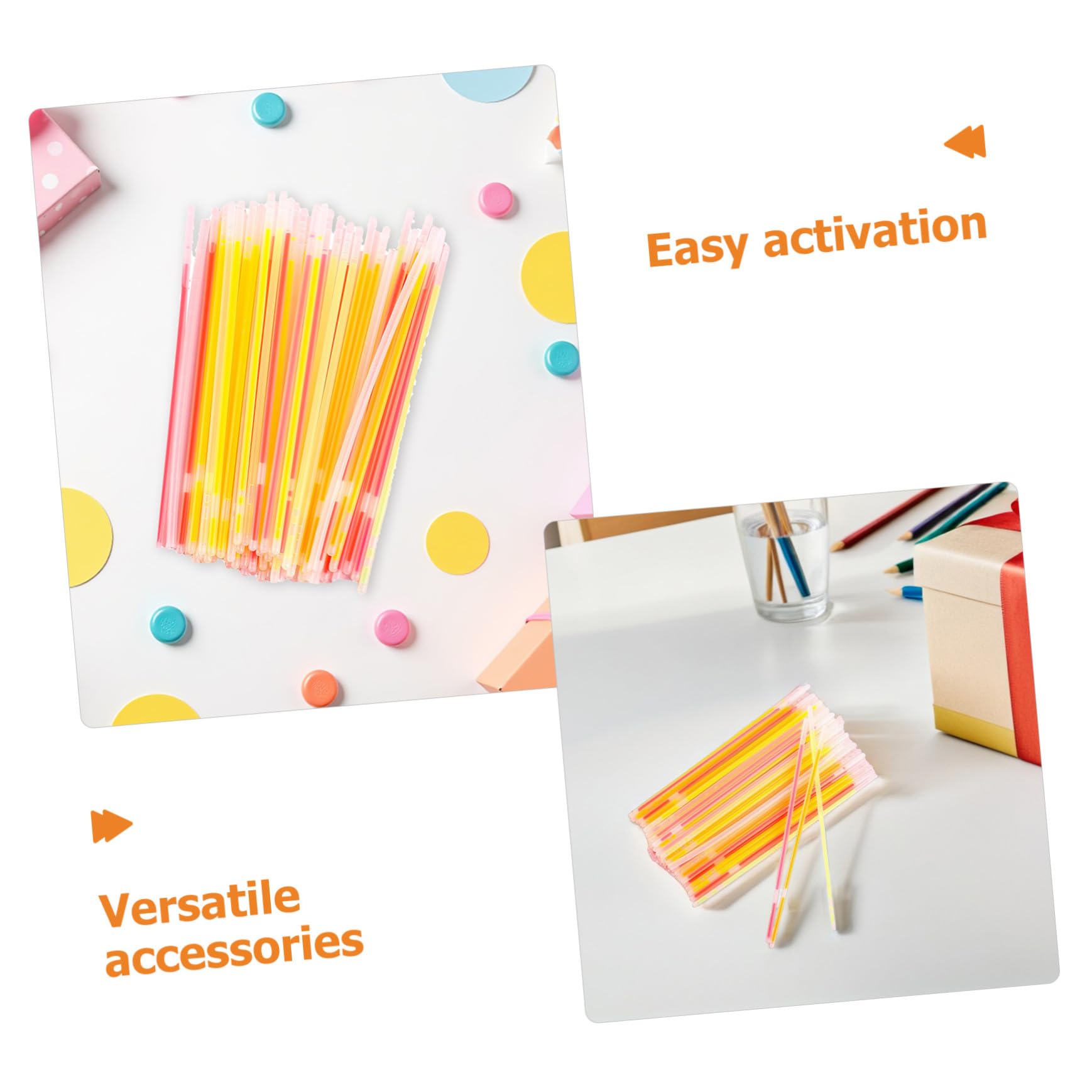YARNOW Braccialetti Luminosi 150 Pezzi in Plastico per Feste e Bambini