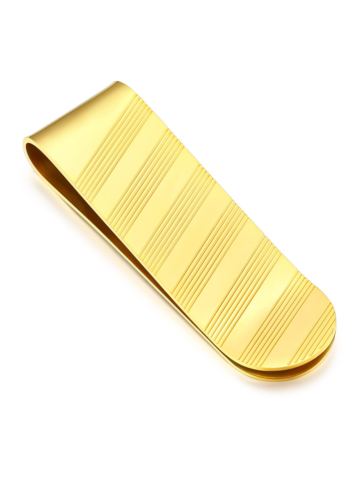 Bandmax Gold Cash Clip for Men, Stainless Steek Large Capacity Credit Card Money Clip Business Card Holder Slim Pocket Wallet Father's Day Christmas Gift