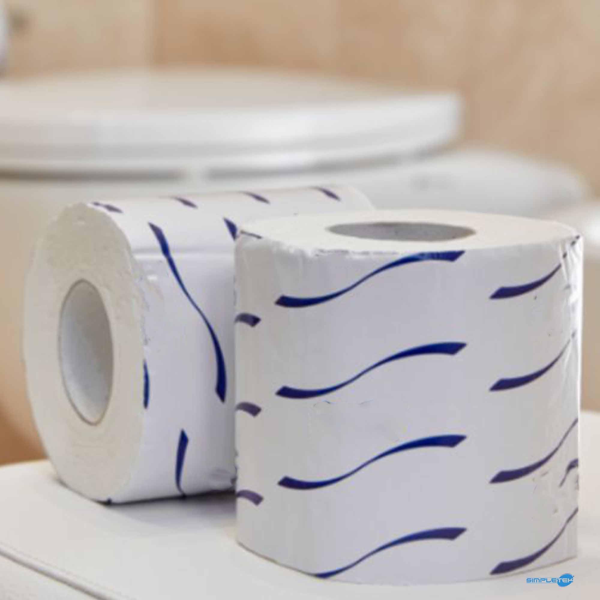 SIMPLETEK - Carta igienica professionale e Goffrata | 2 Veli Pura di Cellulosa | Morbida - Ecolabel | Confezione da 24 Rotoli