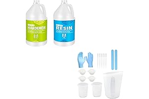 2 Gallon Epoxy Resin Kit & Hardener with Precision Silicone Measuring Cups