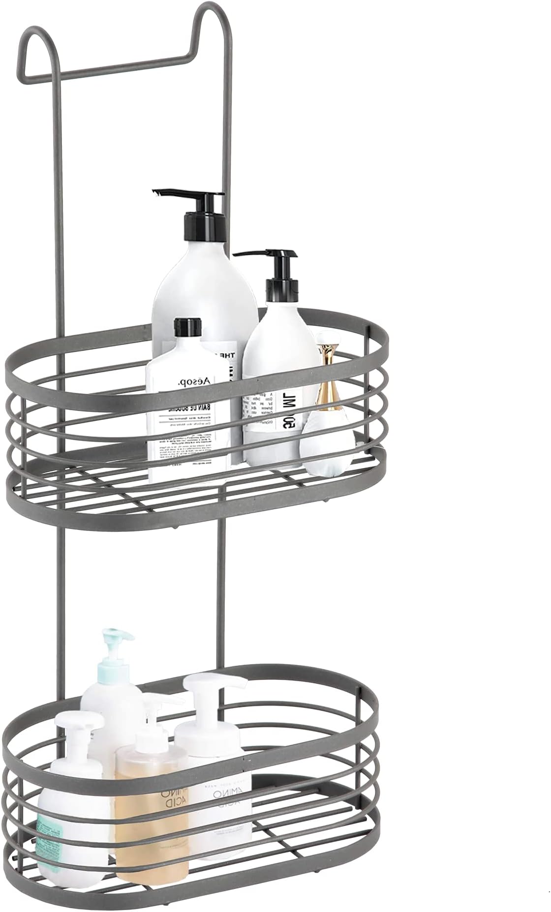 Blue Canyon 2 Tier Hanging Shower Caddy, No Drill Stainless Steel