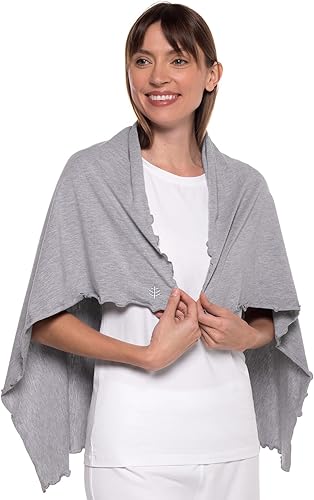 Coolibar Manta solar Savannah UPF 50+, protección solar (talla única, azul aruba)