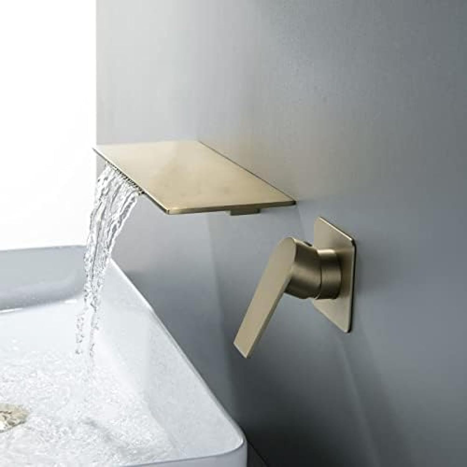 Aquieen Luxury Series Wall Mounted Basin Mixer Hot & Cold with Diverter Body & Exposed Part Kit (Plato) (Gold) (B0CR1KSHQM) Amazon Price History, Amazon Price Tracker