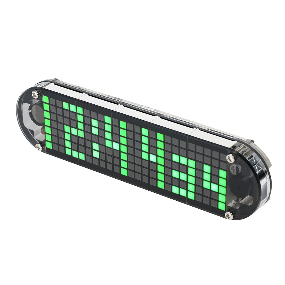 Decdeal DS3231 High Accuracy DIY Digital Dot Matrix LED Alarm Clock Kit with Transparent Case Temperature Date Time Display