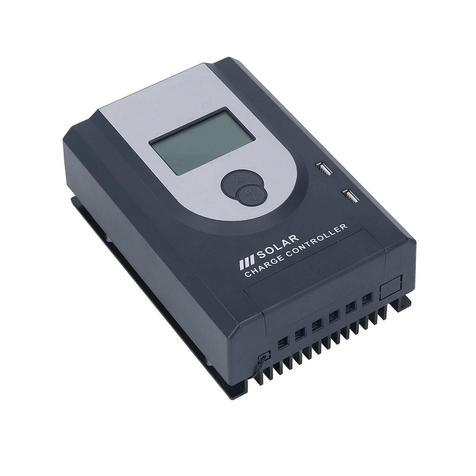 Controlador de Carga Solar MPPT de Ultra Alta Eficiencia con Pantalla Digital para Cargadores Solares y Farolas Negro (40A (función Bluetooth))