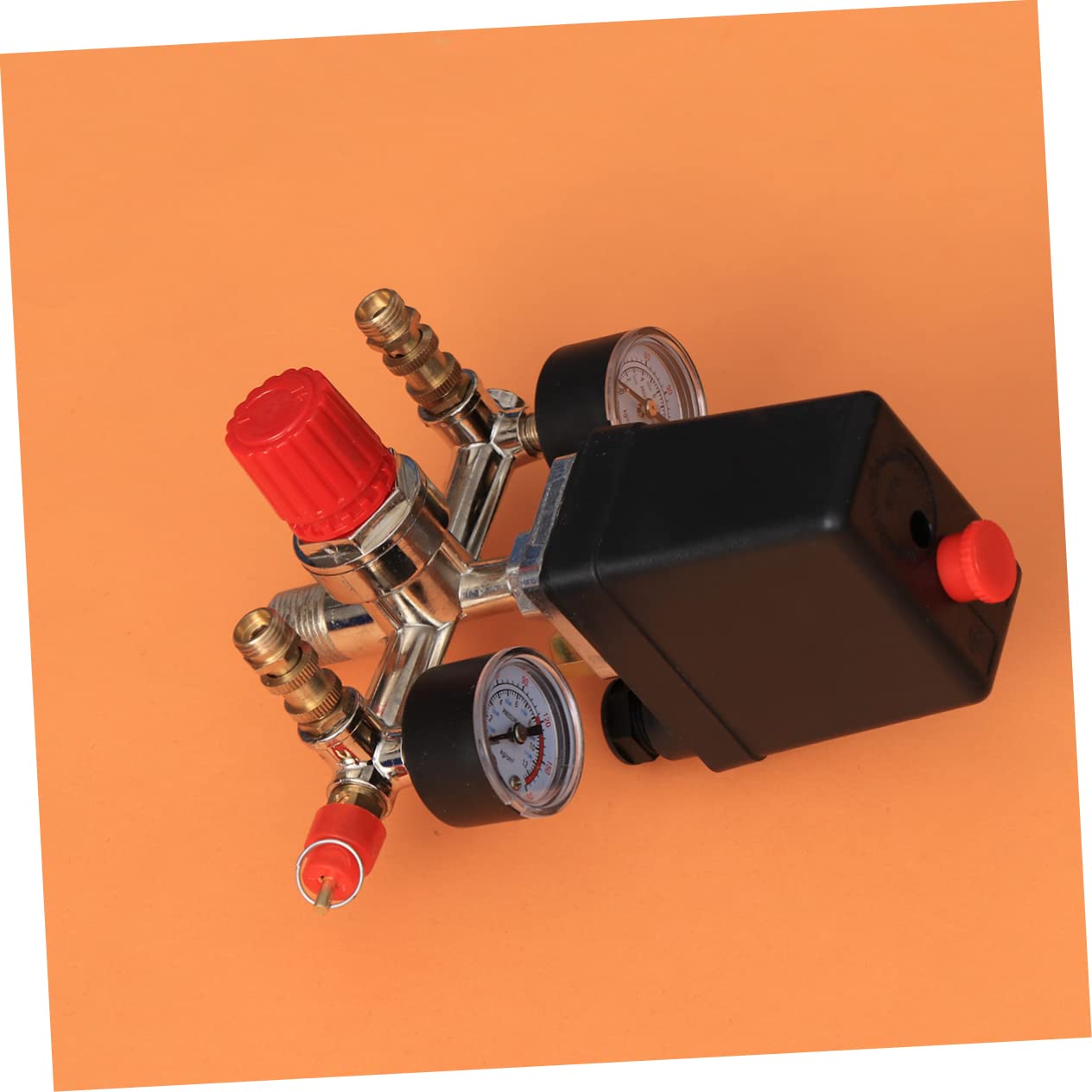 Pressostato per Compressore Aria 16a in Metallo 1, 25 Mpa | Controllo Pressione con Manometro Integrato, Installazione Semplice, Adatto ad Aria Compressa