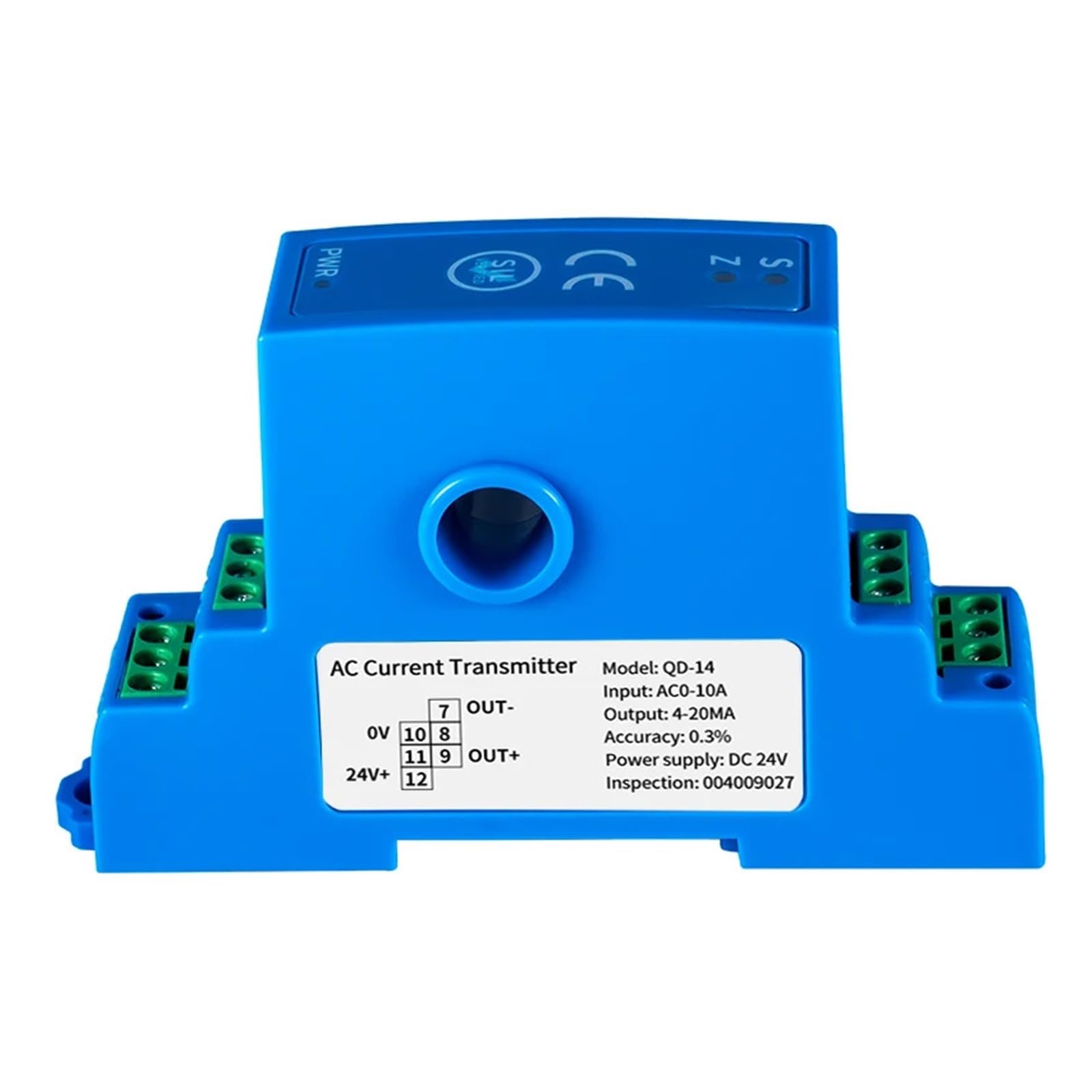 Capteur de courant alternatif continu entrée 0-50A sortie 0-5V transmetteur DC 24V