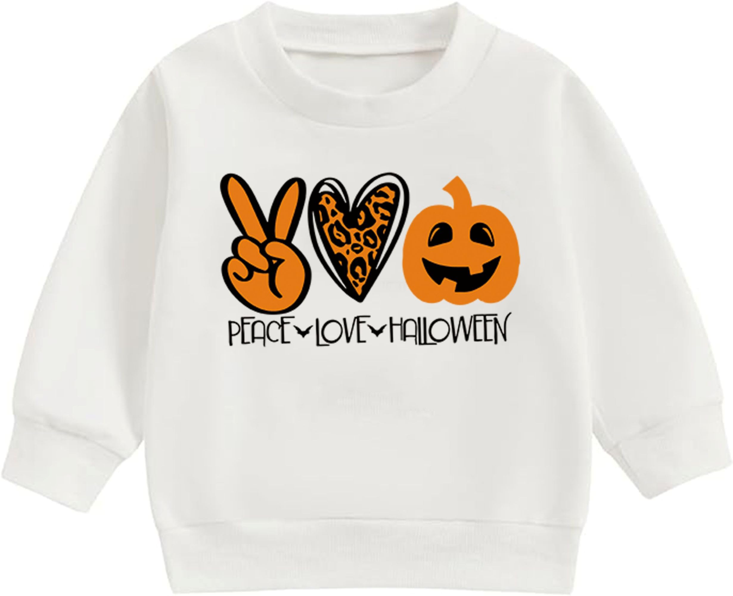 Halloween Kinder Pullover Langarm - Kürbis Skelett Sweatshirt Baumwolle 1-7 Jahre