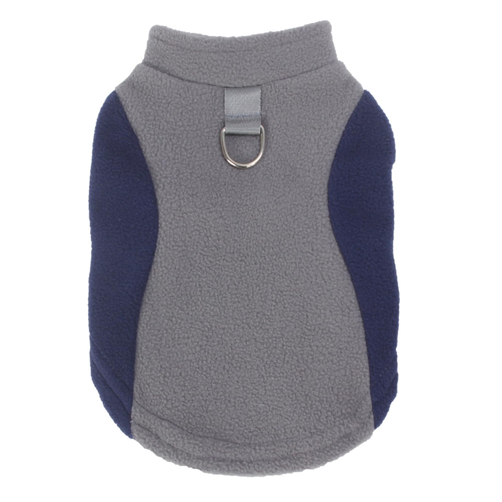 BT Bear Warm Coats Jackets for Dogs,Pet Colorblock Fleece Vest Clothes With D-Ring Dog Winter Coat for Puppy Small Dogs,Grey L - Image 2