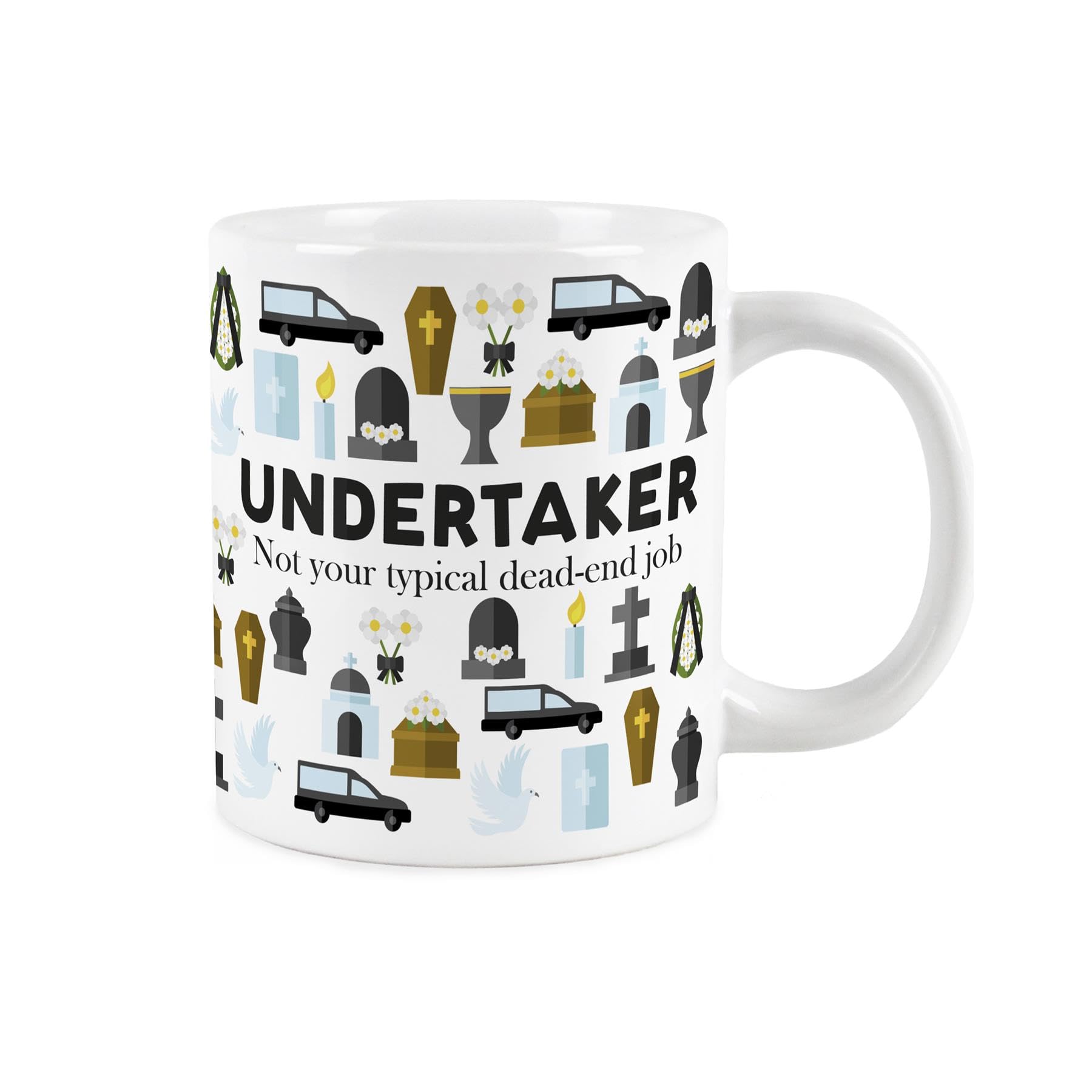 Purely Home Novelty Undertaker Mug - Extra Large Jumbo Humourous Trades Gifts for Funeral Directors - Ceramic Large Tea/Coffee Cup