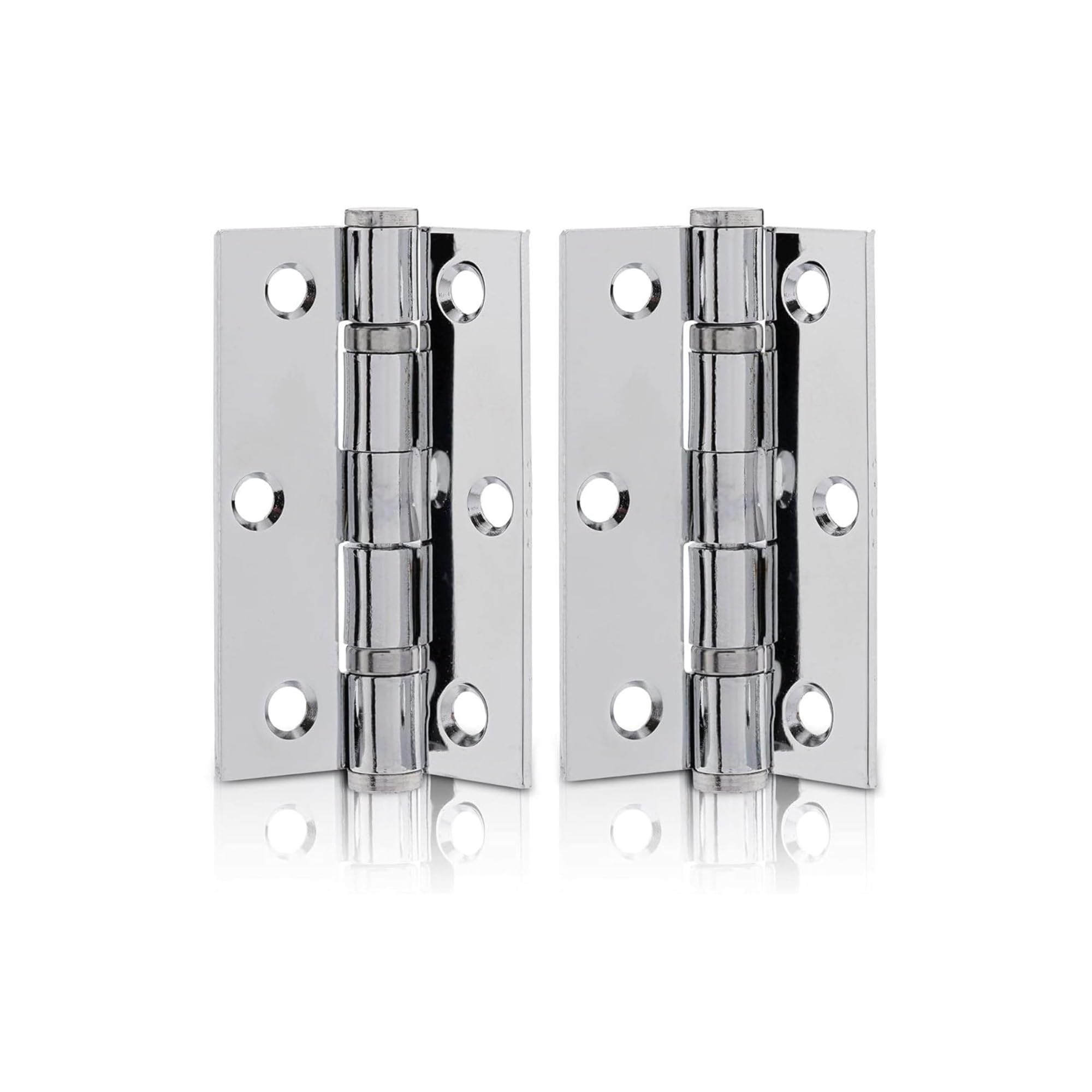 B&Q -  Uap Mild Steel Ball Bearing Butt Hinge 75X50mm Pack Of 2 In Polished Chrome Finish