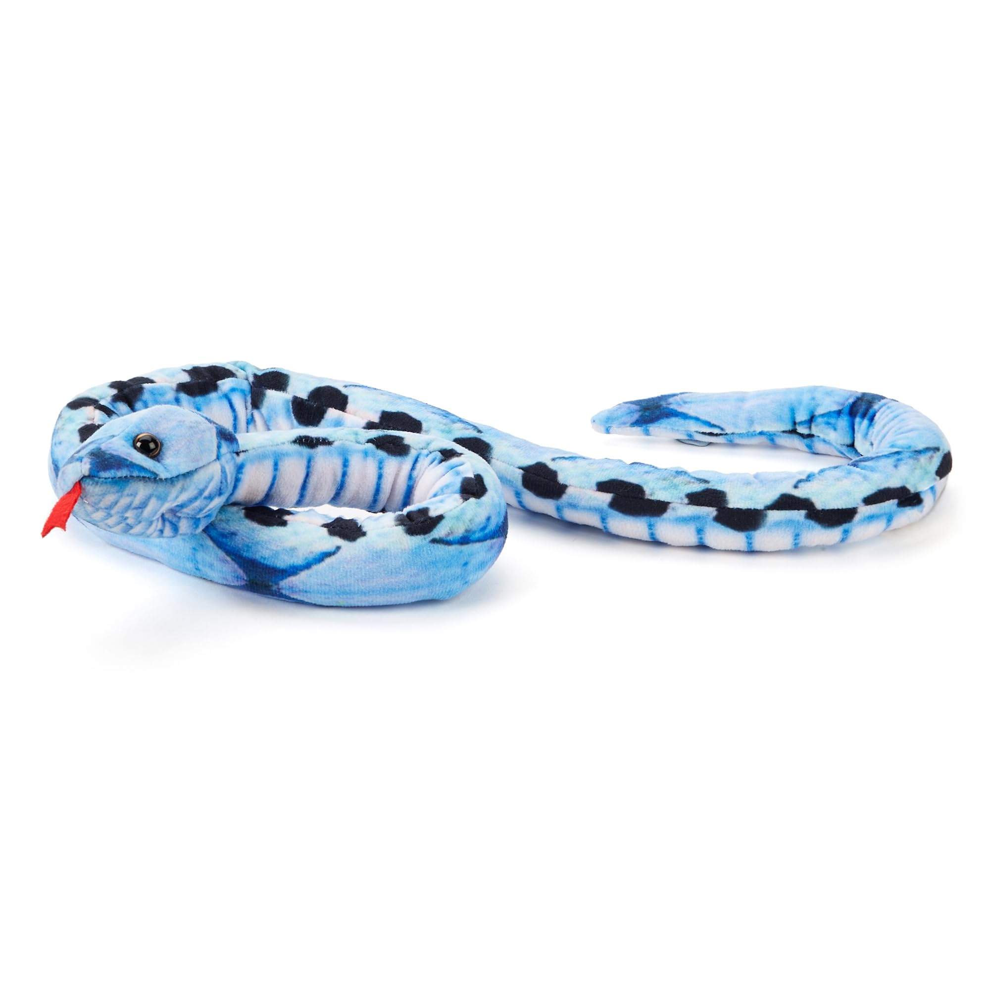 Zappi Co 100% Recycled Plush Blue Beauty Snake Toy (100cm Length) Stuffed Soft Cuddly Eco Friendly Blue for New Born Child