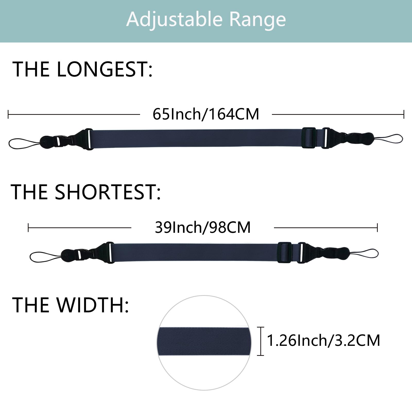 Gowjaw 3 Pack Adjustable Shoulder Strap:Comfortable for iPad Strap Nylon Neck Lanyard for iPad/Samsung Tablet Case,Camera Binocular Crossbody Laptop Luggage Bag(Royal Blue)