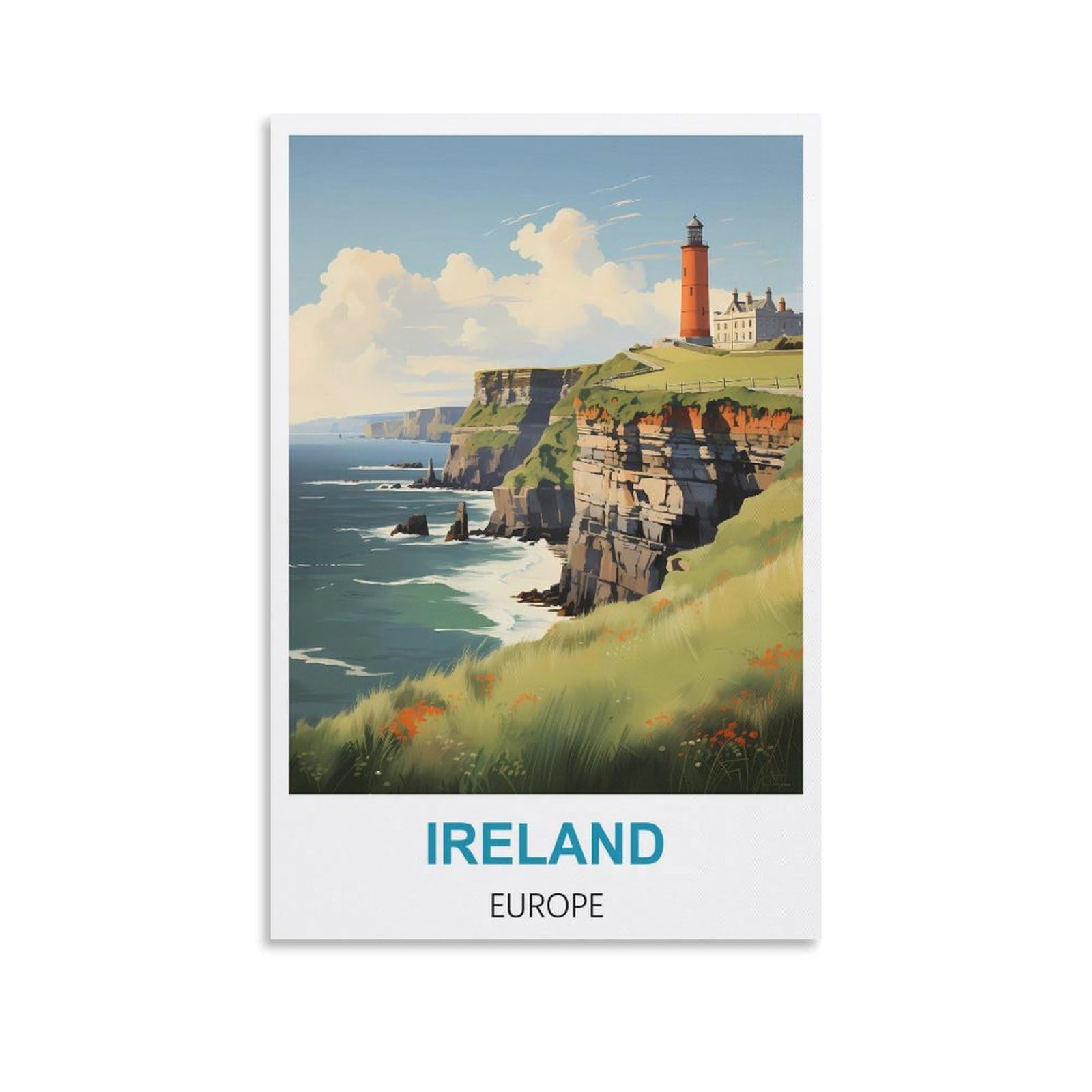 Retro Vintage Wall tin Plaque,Ireland Europe,Art Plaque Poster Wall Decor for Home Tool Room Bar Club Restaurant Cafe 15x30cm