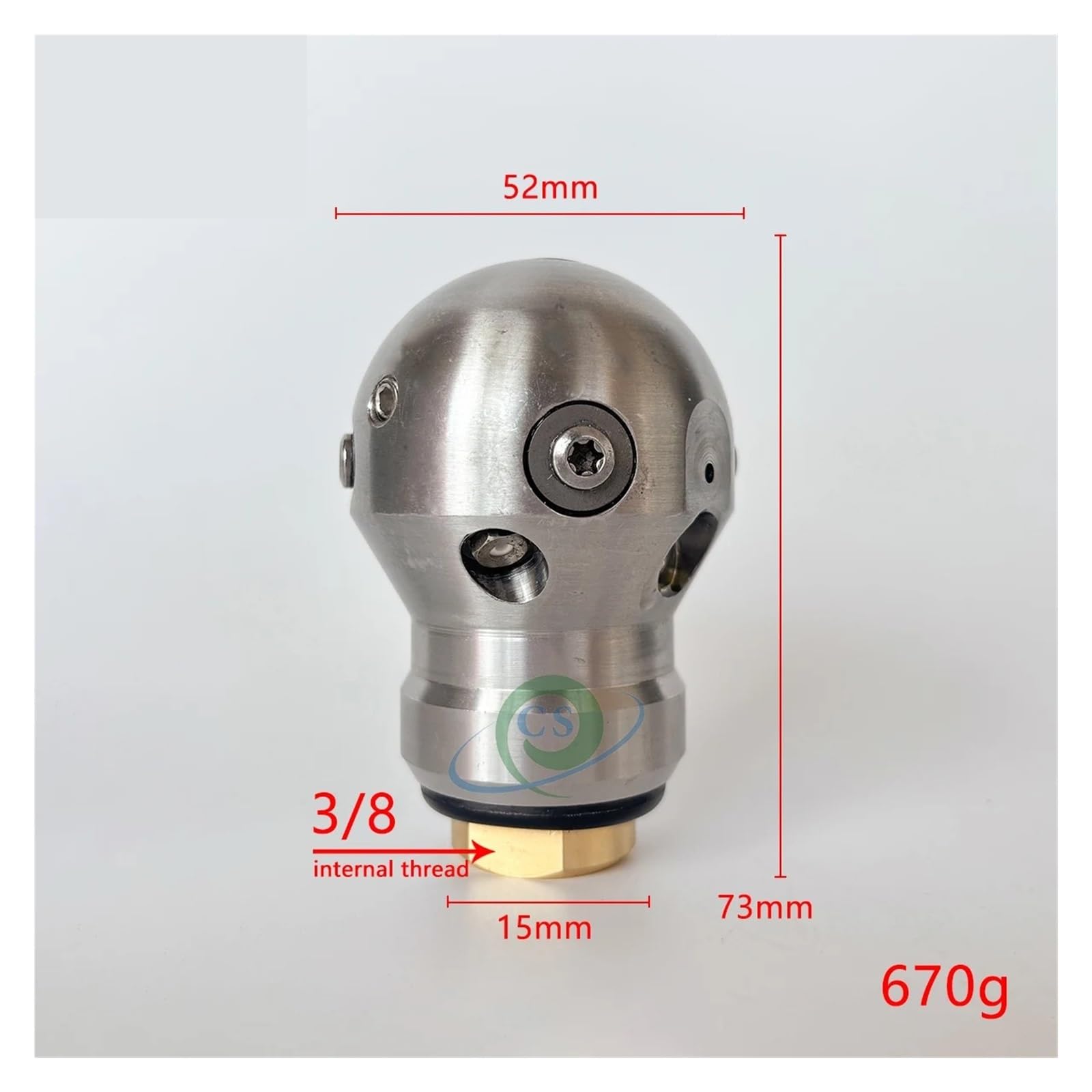 Buse de curage, boule rotative, 3/8" femelle