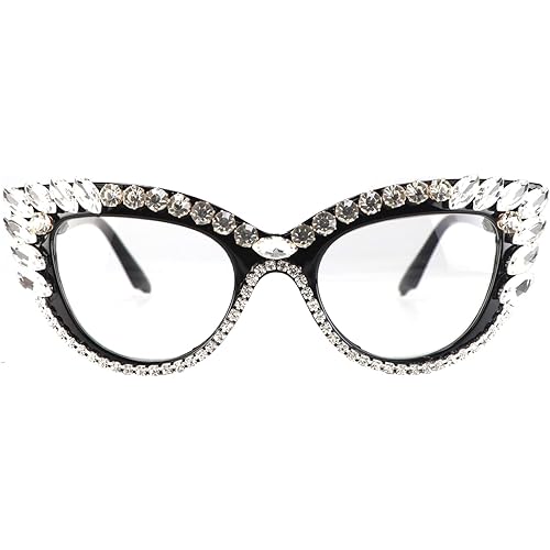 Reading Glasses for Women Blue Light Blocking Cat eye Computer Rhinestone Fashion Reader Eyeglasses