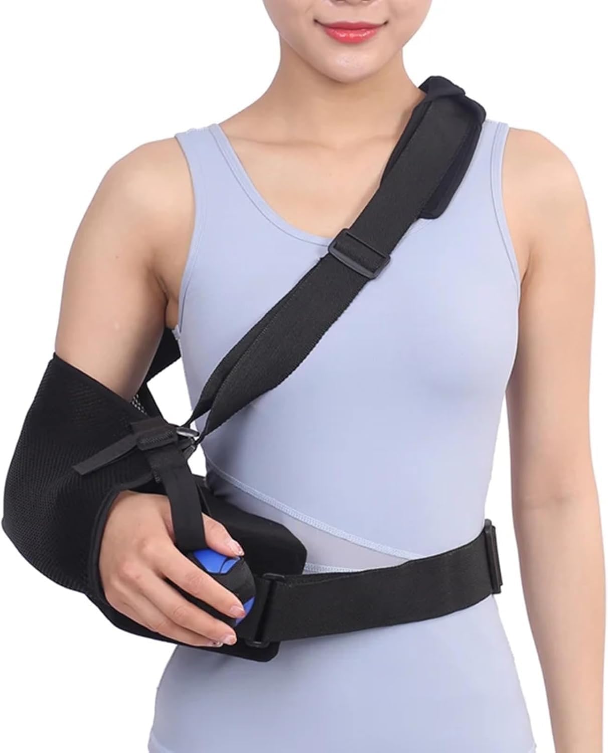 Sling Universal de Secuestro de Hombro, Honda del Brazo para Lesiones En El Hombro para Mujeres Y Hombres con Almohada Y Bola de Ejercicio Extraíbles, Bola de Ejercicio de 3 Puntos Ajustable
