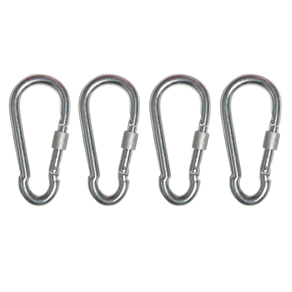 Yim Hee Z 4.7 Inch Carabiner Heavy Duty,4 PCS-Caribiniers,Carabiner Clip,Carabiner Hook,Spring Snap Hook,Screw Locking Carabiner Keychain for Dog Leash,Spring Buckle for Home Gym Swing Set