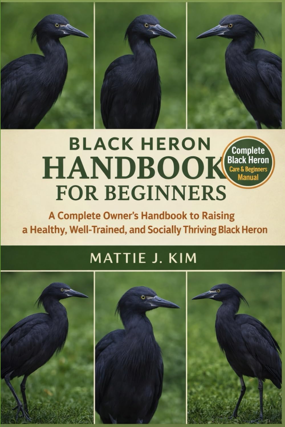 BLACK HERON HANDBOOK FOR BEGINNERS: A Complete Owner's Handbook to Raising a Healthy, well-trained, and Socially Thriving Black Heron