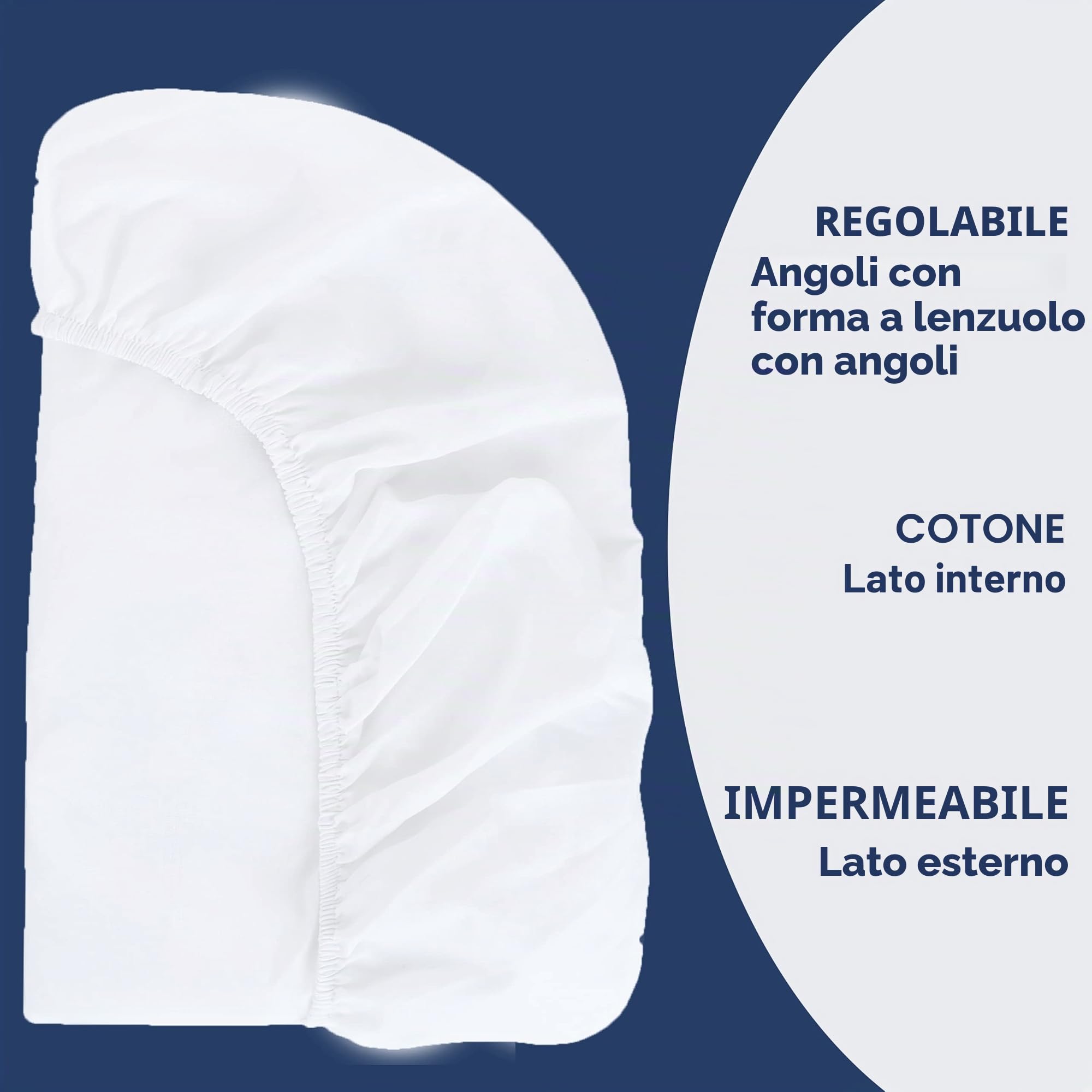 Coprimaterasso per Culla 100% impermeabile Certificato Oeko-Tex 35 x 75 cm