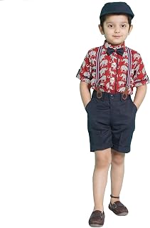 AJ DEZINES Kids Cotton Blend Animal Print Shirt Shorts Set For Boys Price In India