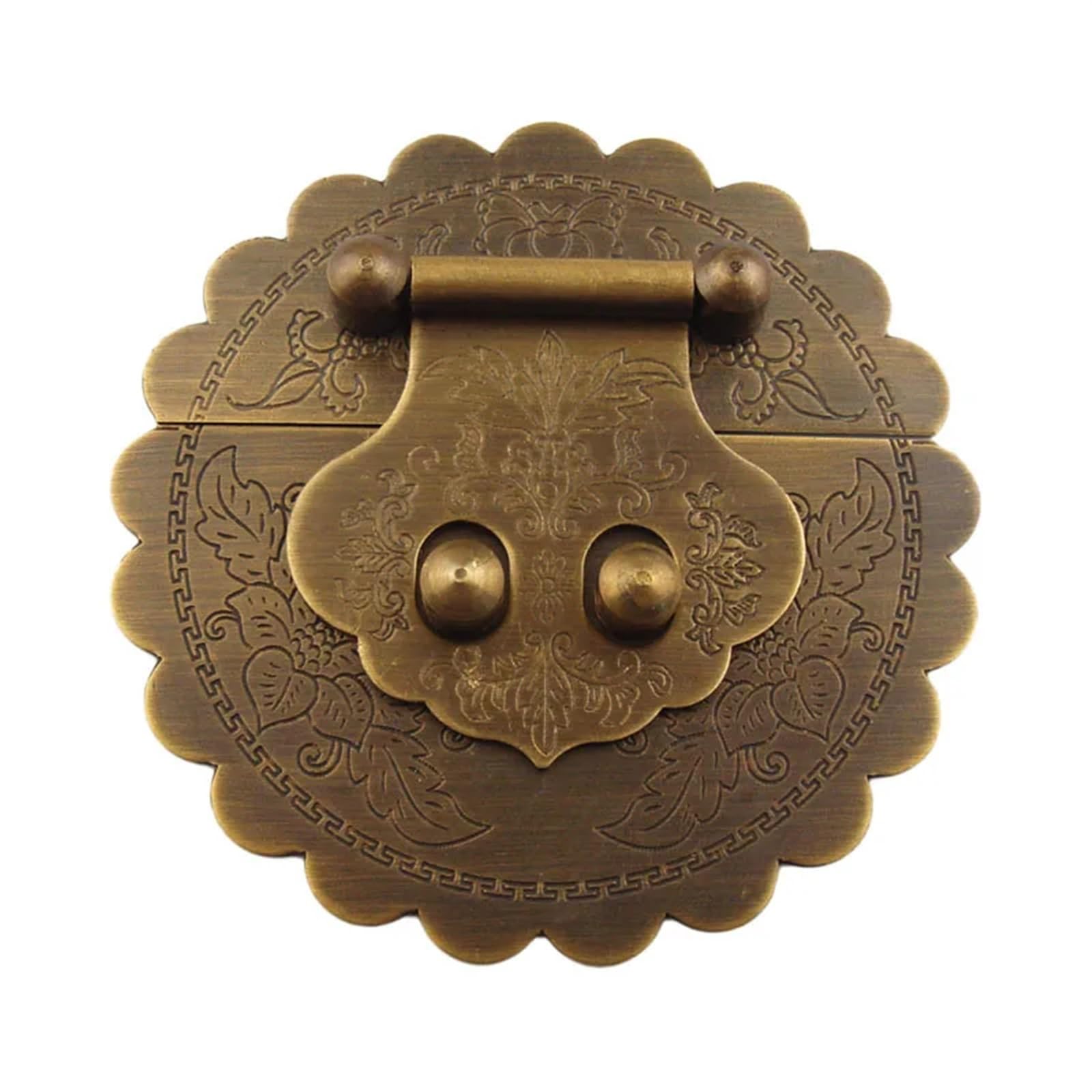 Zwcshuu One Color Padlock Latch 3Pcs Antique Copper Furniture Handles, Trunk Hasp Latches & Padlock Buckles