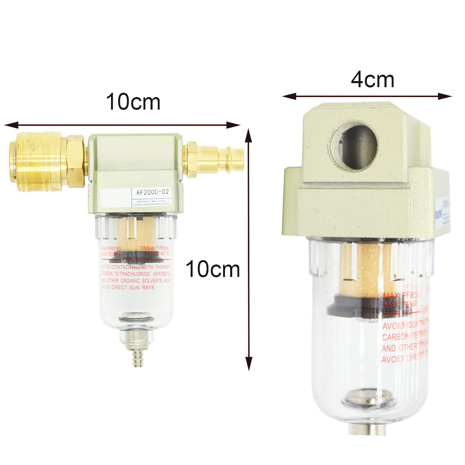 Timisea Filtre À Comprimé Séparateur D Huile 1/4 Raccord